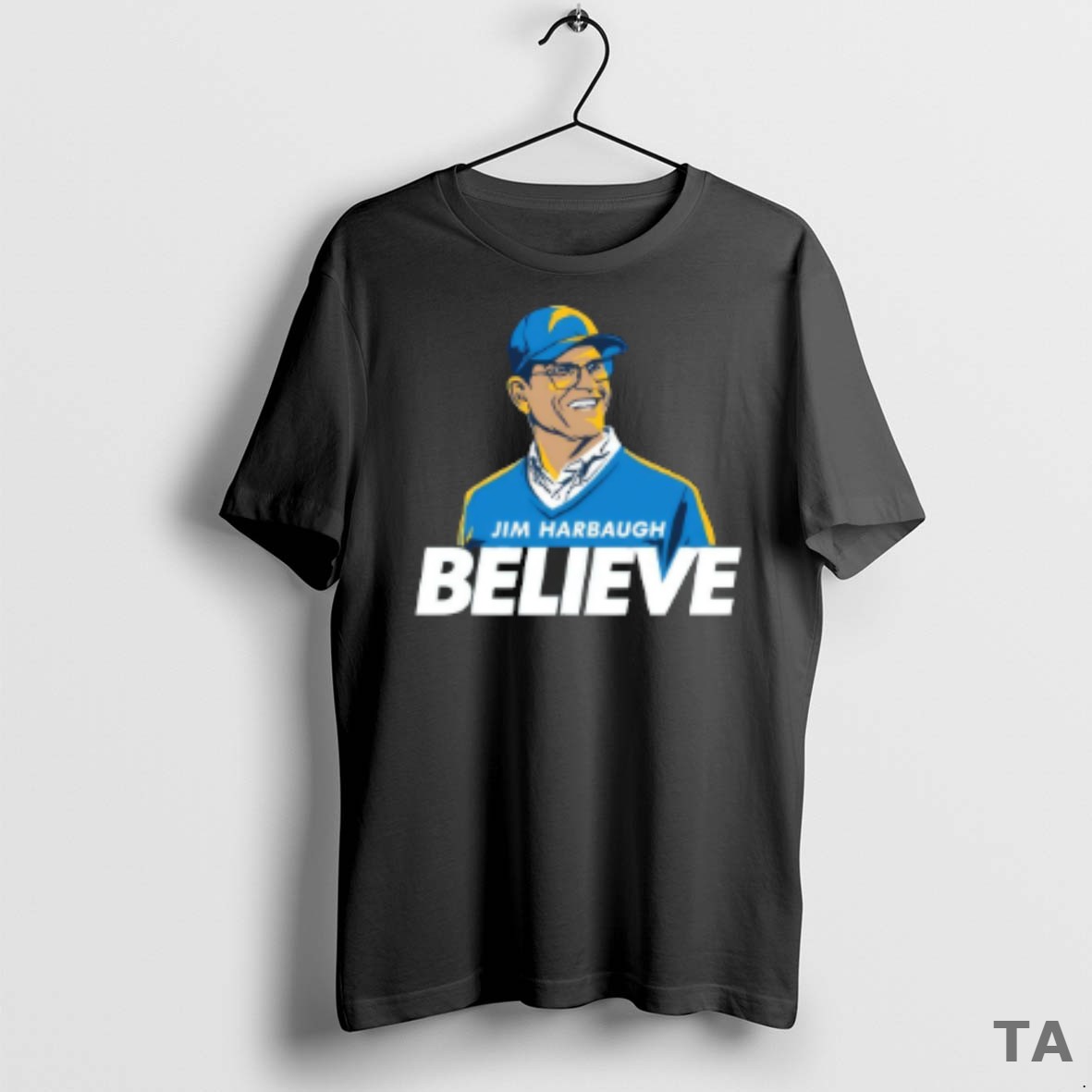 Top Nfl Chargers Jim Harbaugh Believe In Coach Harbaugh Game Day T Shirt Sweater