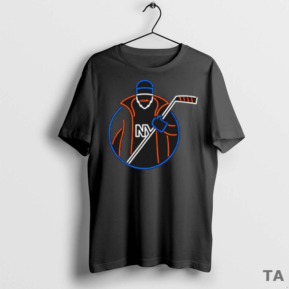 Top New York Islanders Neon Fisherman T Shirt Sweater
