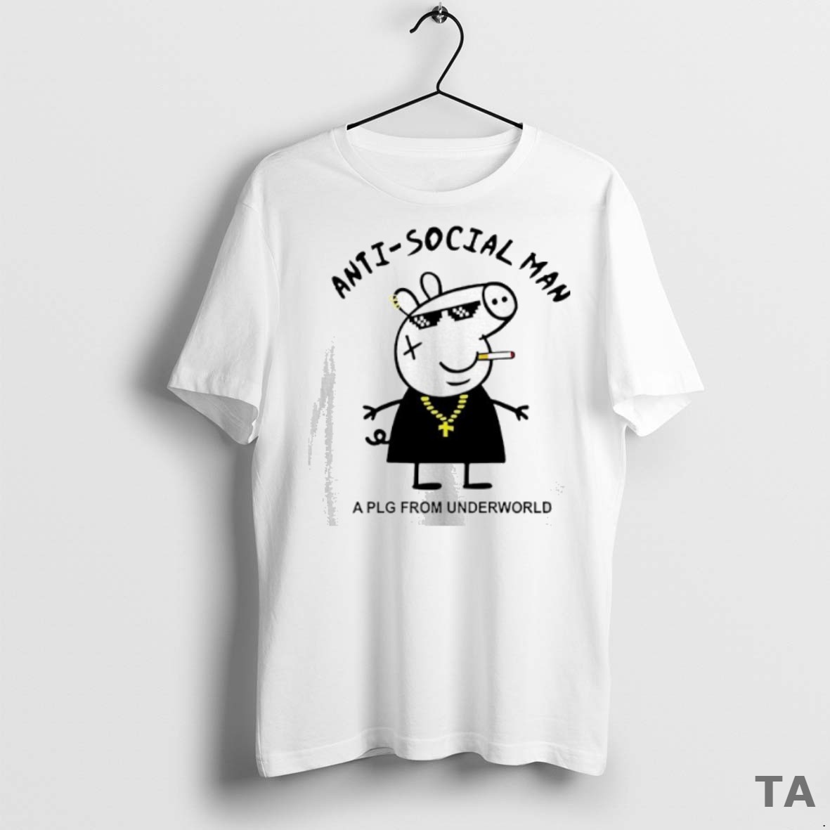 Top Peppa Pig Anti Social Man A Plg From Underworld T Shirt Sweater