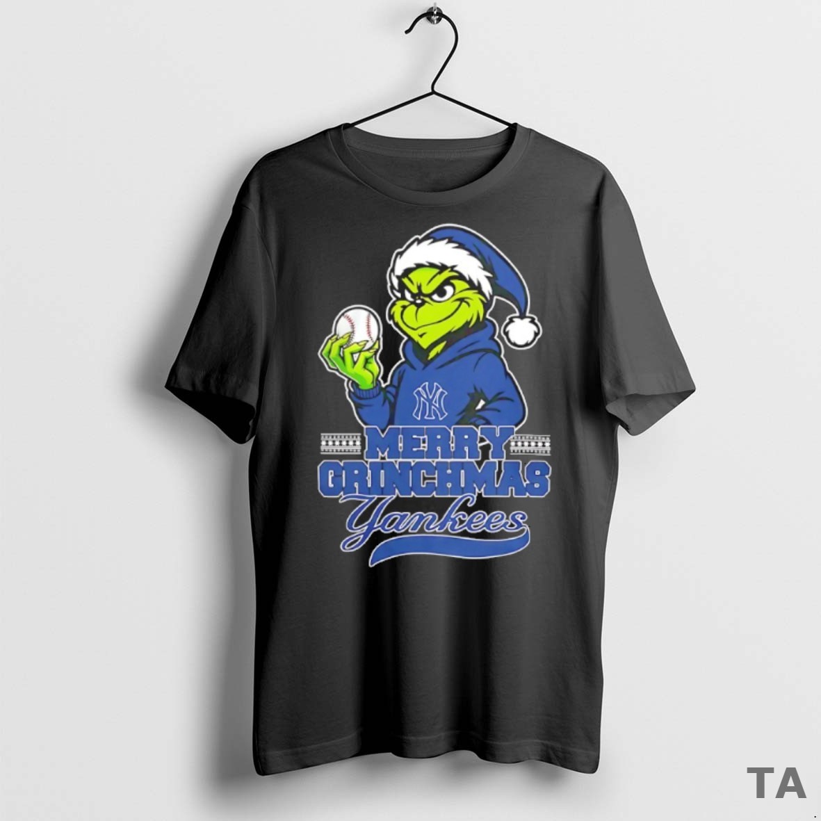 Top Santa Grinch Wears New York Yankees Baseball Merry Christmas 2025 T Shirt Sweater