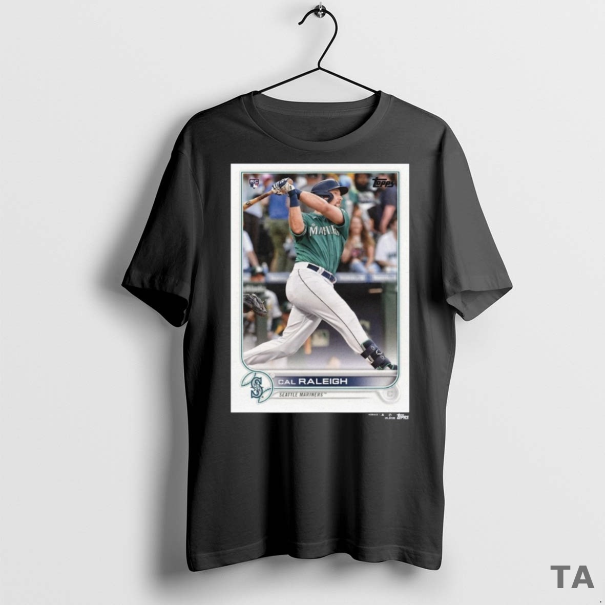 Top Seattle Mariners Mlb Cal Raleigh Homage Topps Baseball Card Player T Shirt Sweater
