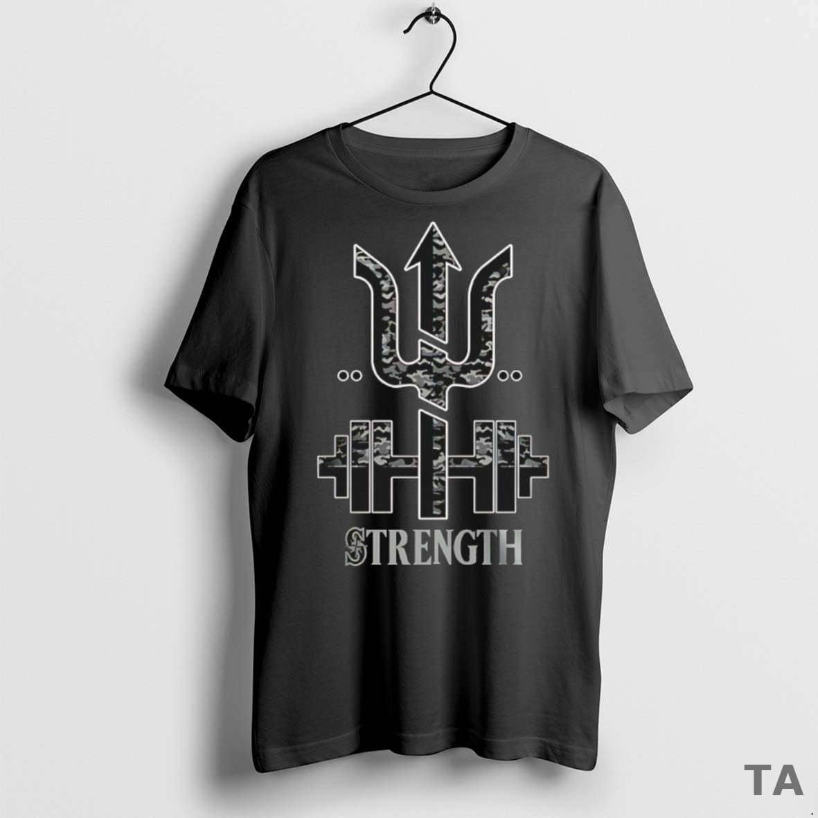 Top Seattle Mariners Strength Trident T Shirt Sweater