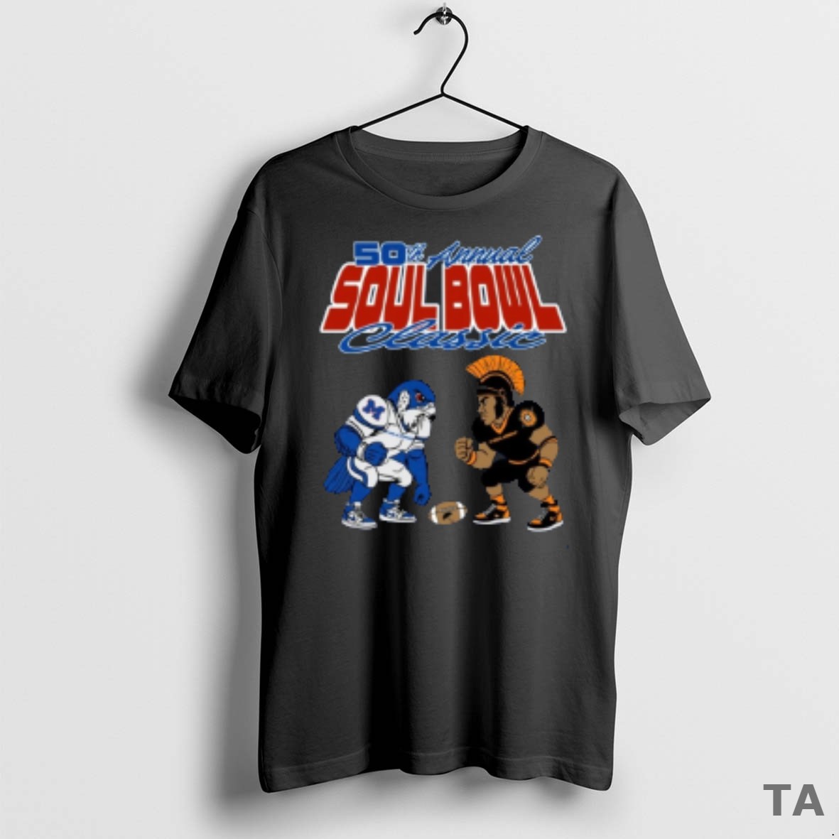 Top Soul Bowl 50th Annual Classic Millwood Falcons Vs Douglass Trojans Mascots Painting T Shirt Sweater