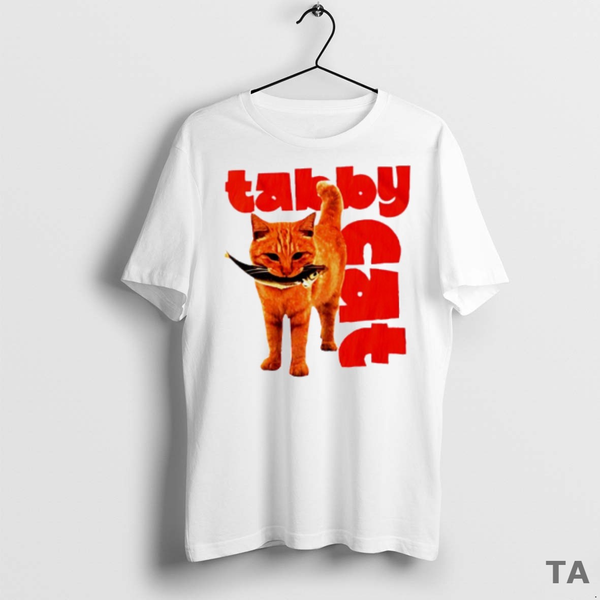 Top Tabby Cat With Fish T Shirt Sweater 2