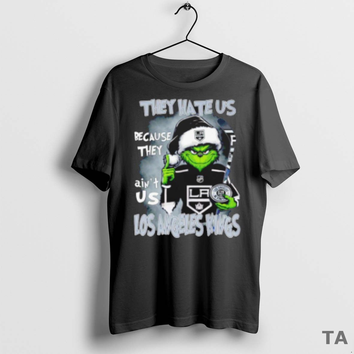 Top The Grinch They Hate Us Because They Aint Us Los Angeles Kings T Shirt Sweater