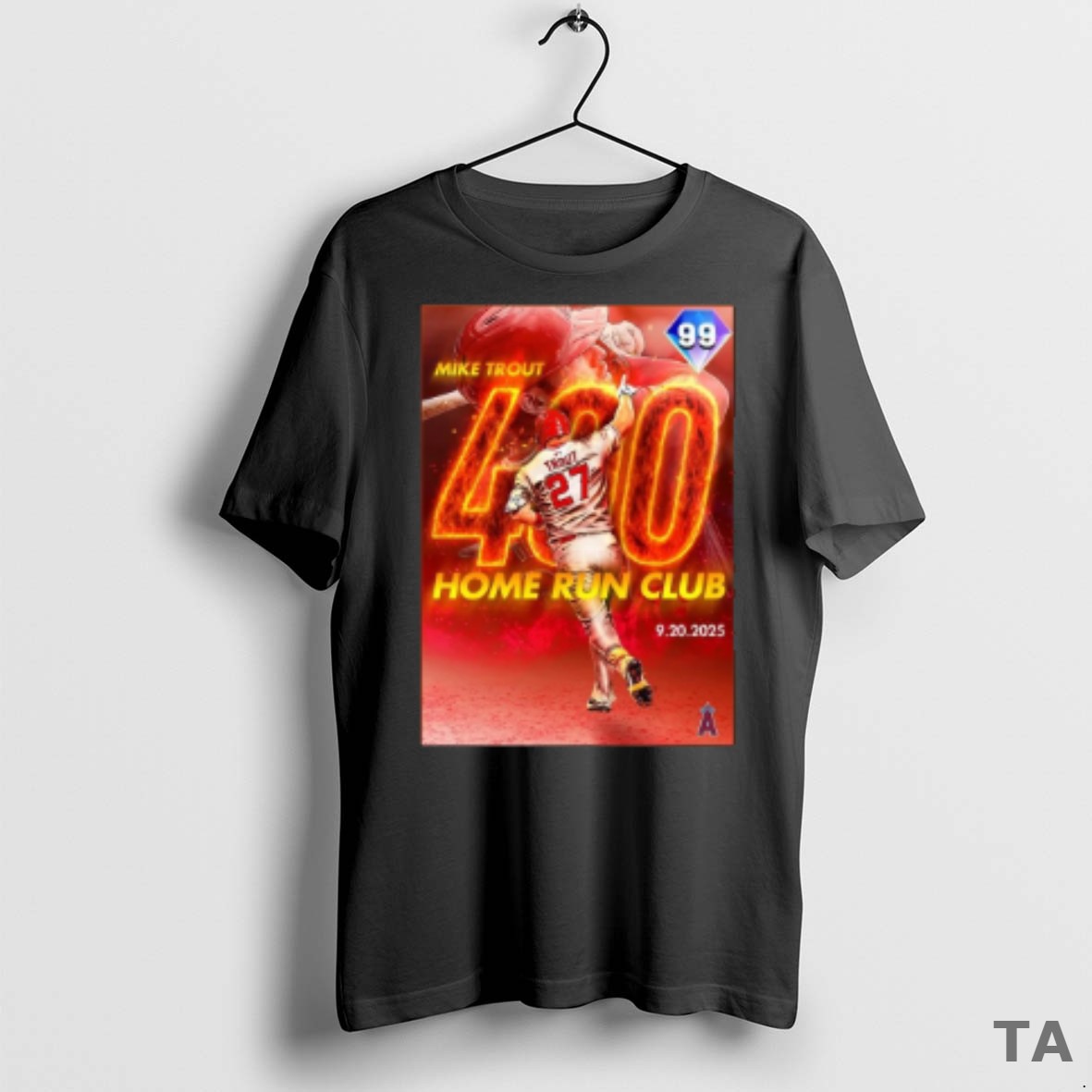 Top The Mike Trout 400 Home Run Club Mlb Los Angeles Angels T Shirt Sweater
