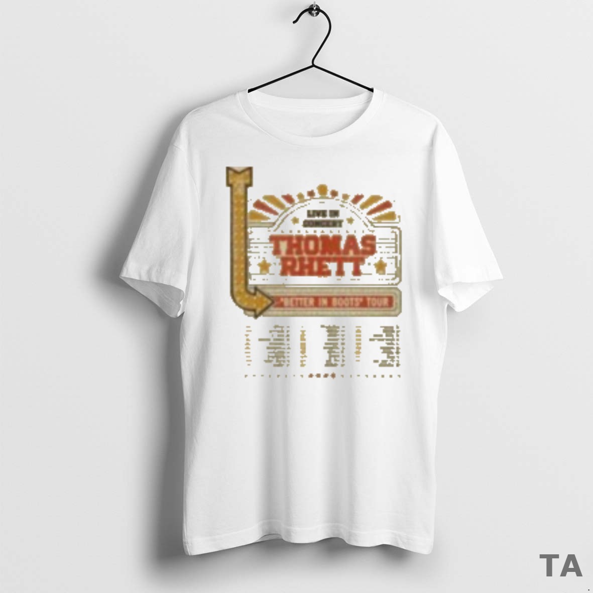 Top Thomas Rhett Better In Boots Tour 2025 Marquee T Shirt Sweater