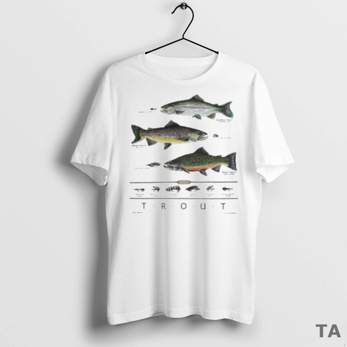 Top Trout Flies Fish T Shirt Sweater