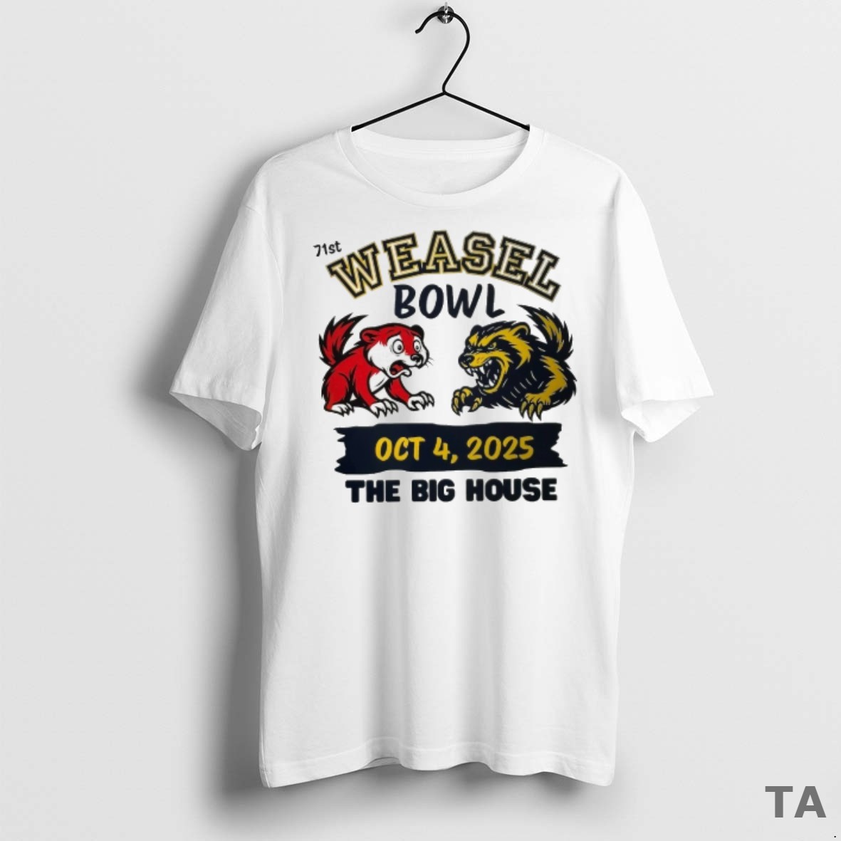 Top Wolverine Vs Badgers 71st Weasel Bowl October 4 2025 At The Big House Fanart T Shirt Sweater