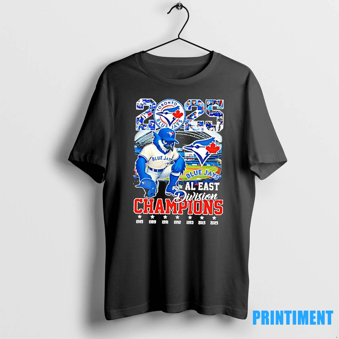 Toronto Blue Jays Al East Division Champions Mascot 2025 Logo Stadium Tshirts Sweater Hoodie