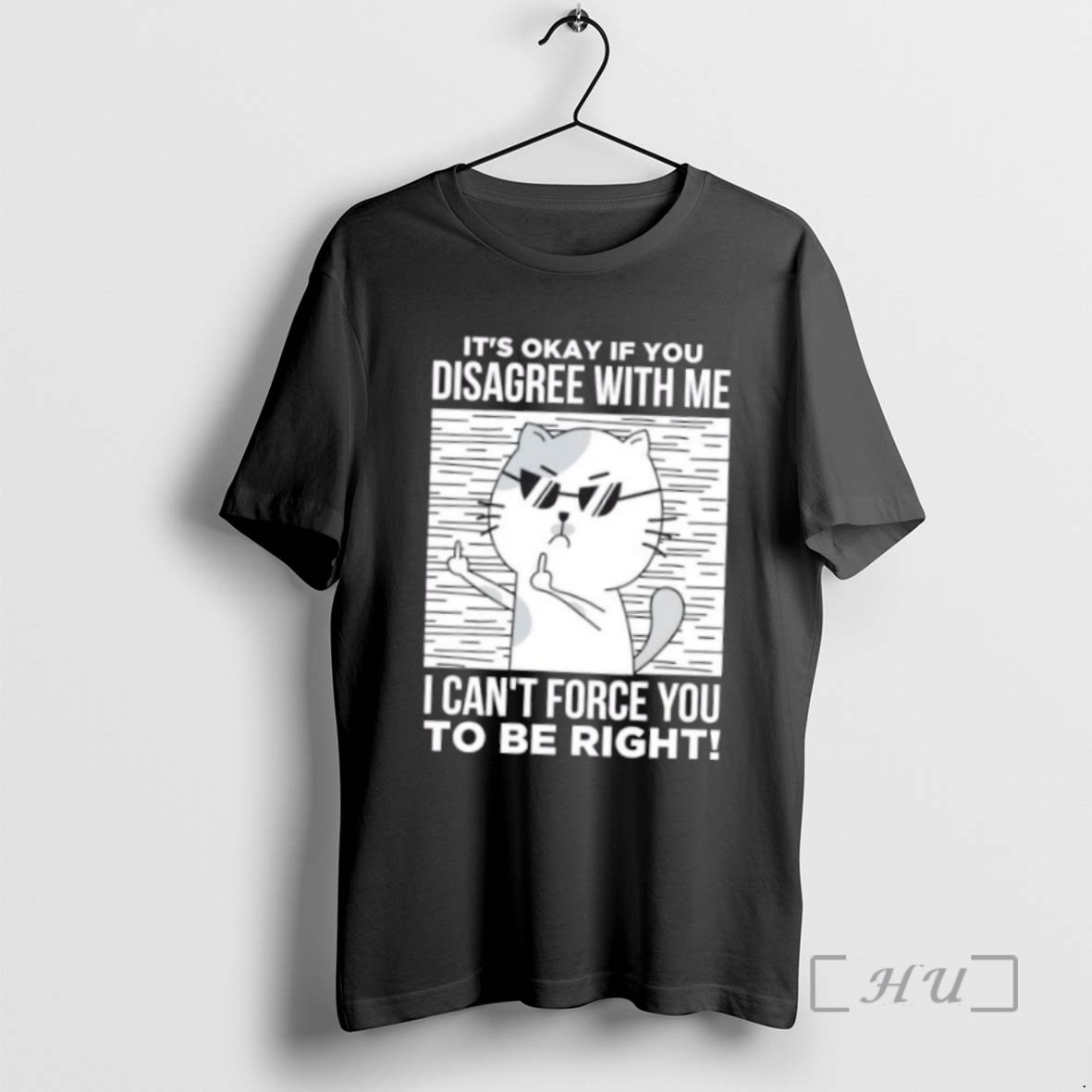 Trending Angry Cat With Glasses Its Okay If You Disagree With Me T Shirts Sweater Hoodie