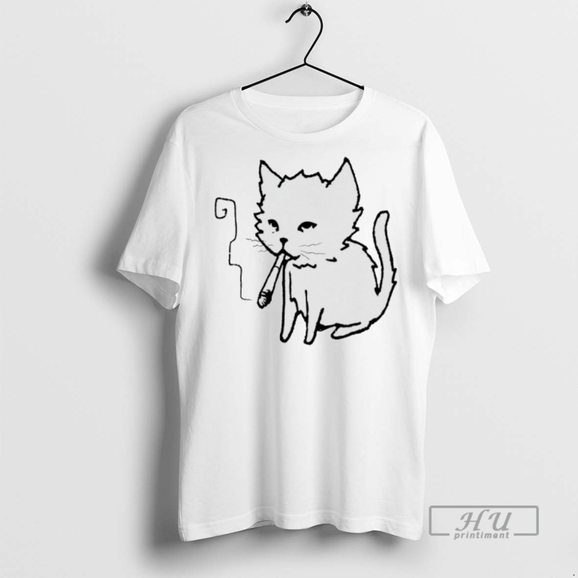 Trending Cat Smoking Art Graphic Tee Shirt Sweatshirt Hoodies