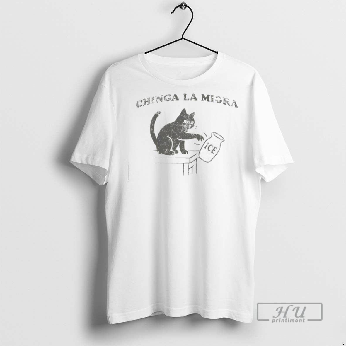 Trending Chinga La Migra Ice Black Cat Graphic Tee Shirt Sweatshirt Hoodies