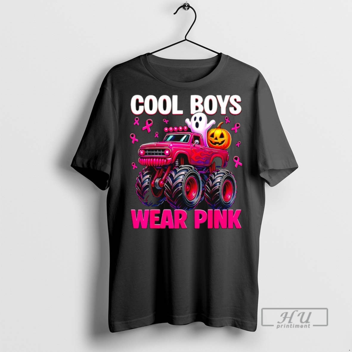 Trending Cool Boys Wear Pink Monster Truck Breast Cancer T Shirt Sweatshirt