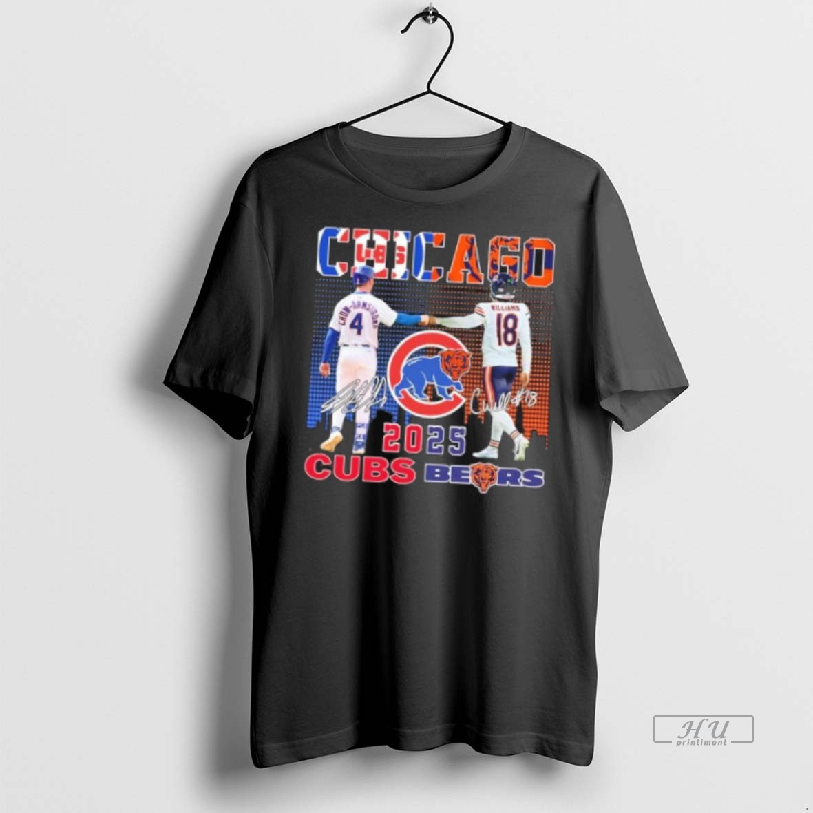 Trending Cubs Pete Crow Armstrong And Bears Caleb Williams 2025 Graphic Tee Shirt Sweater Hoodie