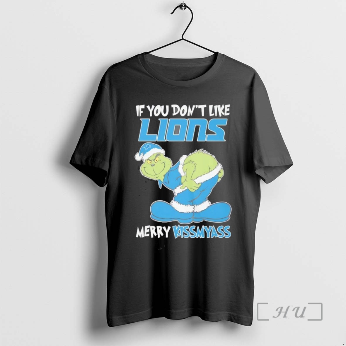 Trending Grinch Christmas If You Dont Like Detroit Lions Merry Kissmyass T Shirts Sweater Hoodie