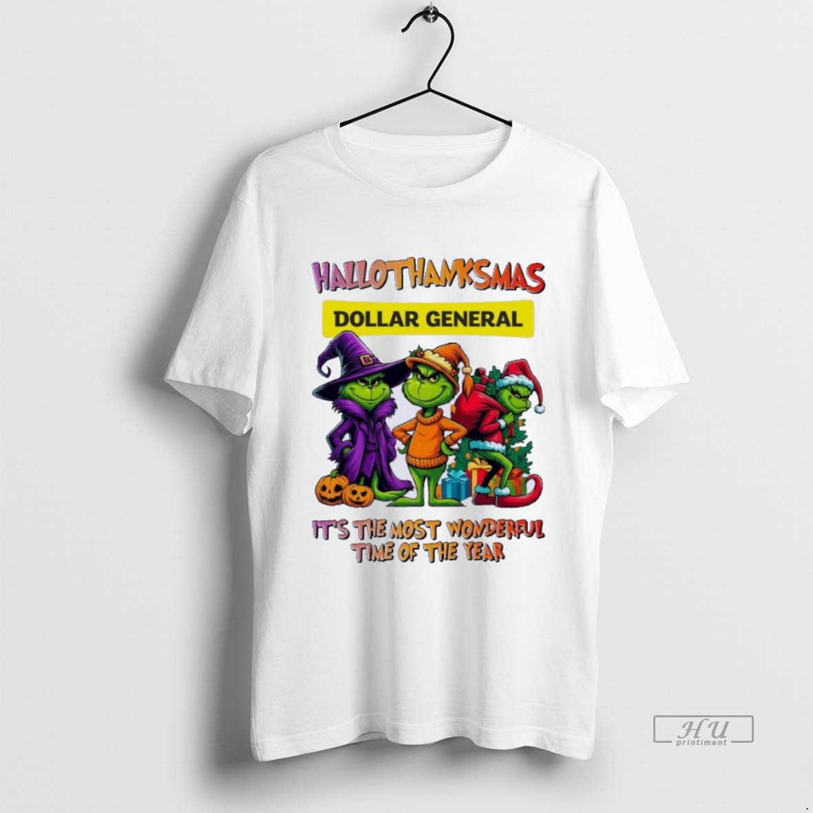 Trending Grinch X Dollar General Hallothanksmas Its The Most Wonderful Time Of The Year Shirt Sweater Hoodie