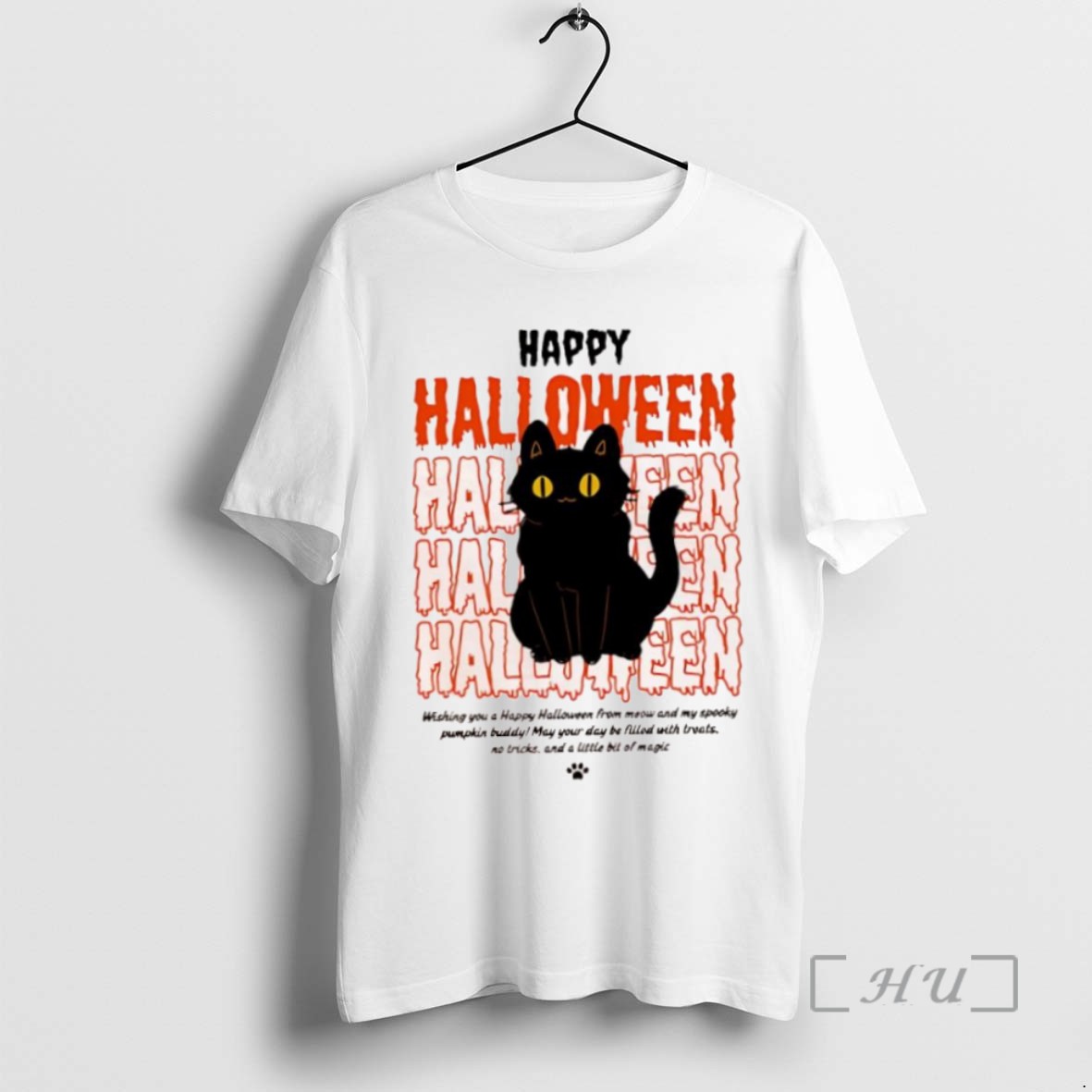 Trending Happy Halloween Black Cat T Shirts Sweater Hoodie