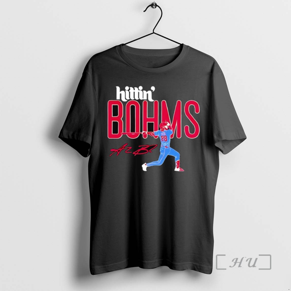 Trending Hittin Bohms Philadelphia Phillies Baseball Alec Bohm Signature Tee Shirt Sweater Hoodie