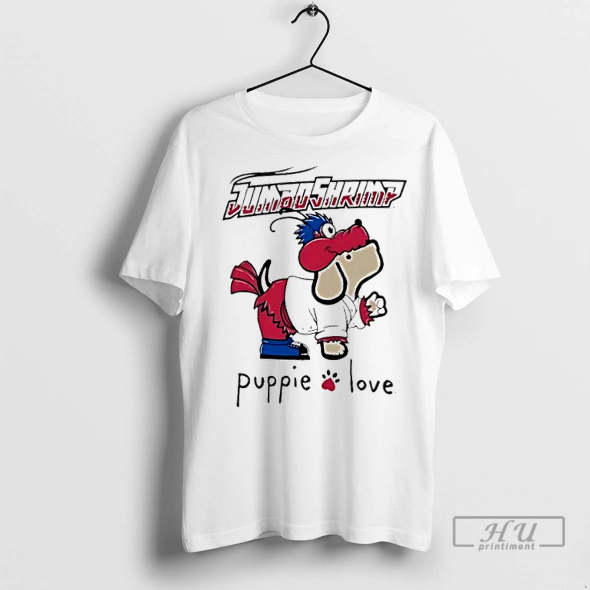 Trending Jacksonville Jumbo Shrimp Puppie Love Sky Mascot T Shirts Sweatshirt