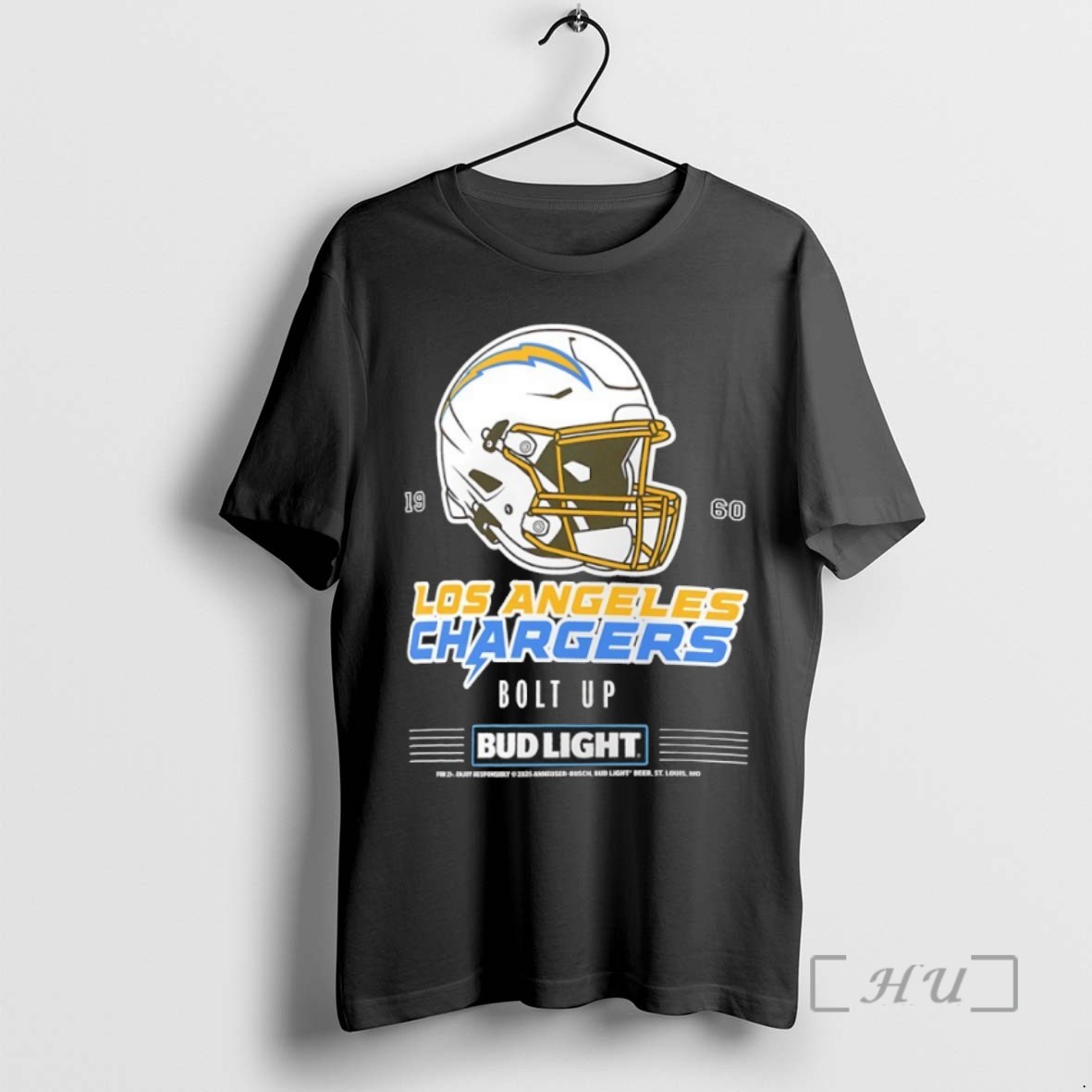 Trending Los Angeles Chargers Bud Light 1960 Bolt Up Football Helmet Tee Shirt Sweater Hoodie