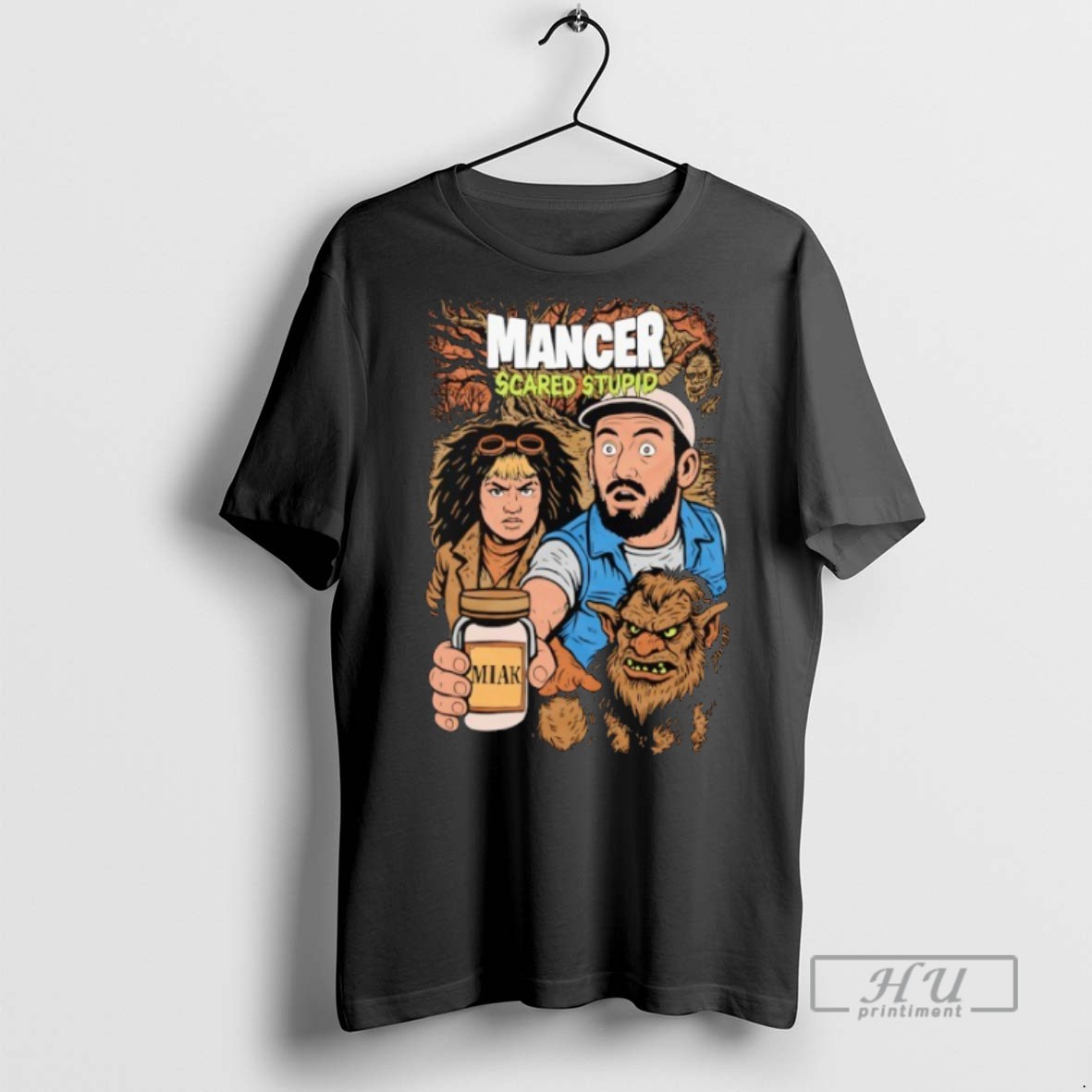 Trending Mancer Scared Stupid Halloween Graphic Tee Shirts Sweatshirt Hoodies