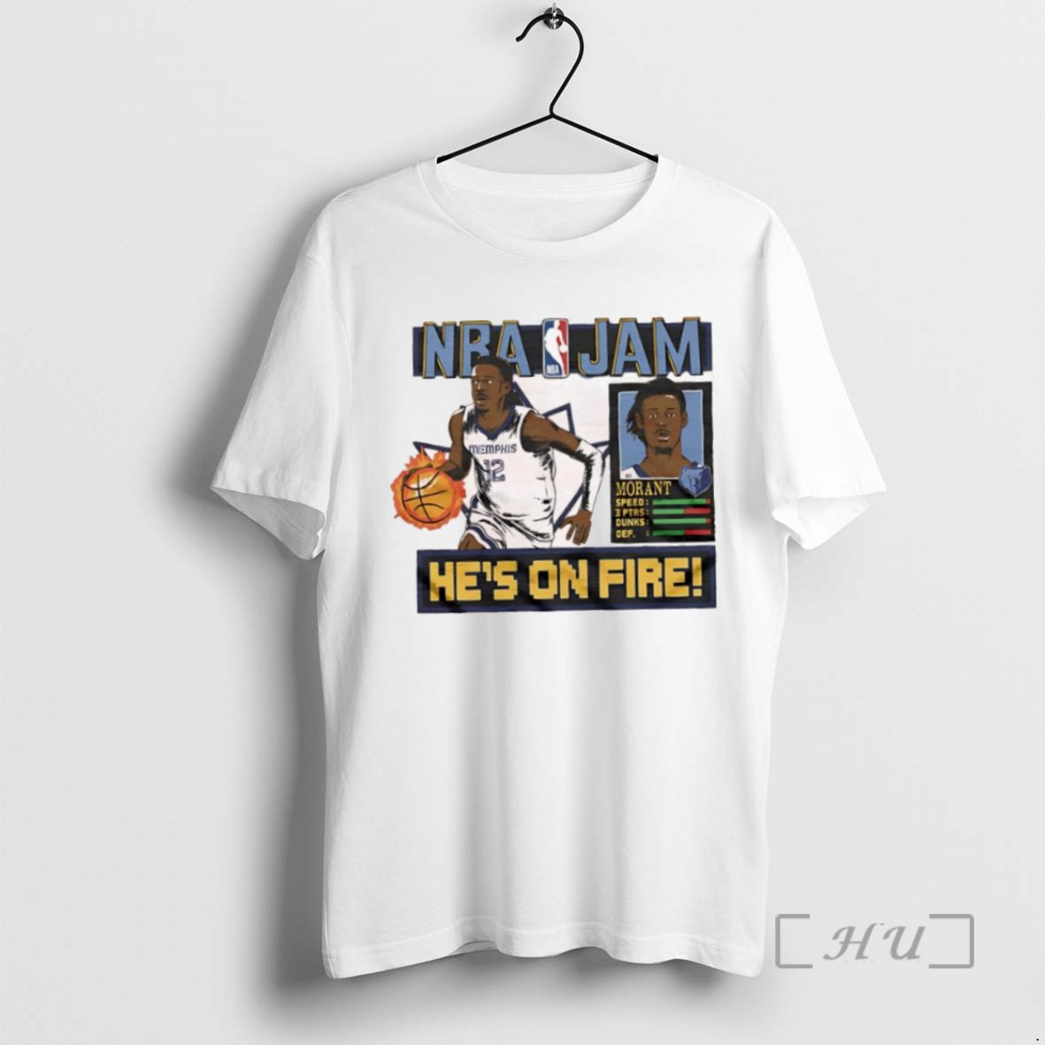 Trending Nba Jam Grizzlies Ja Morant Hes On Fire Tee Shirt Sweater Hoodie