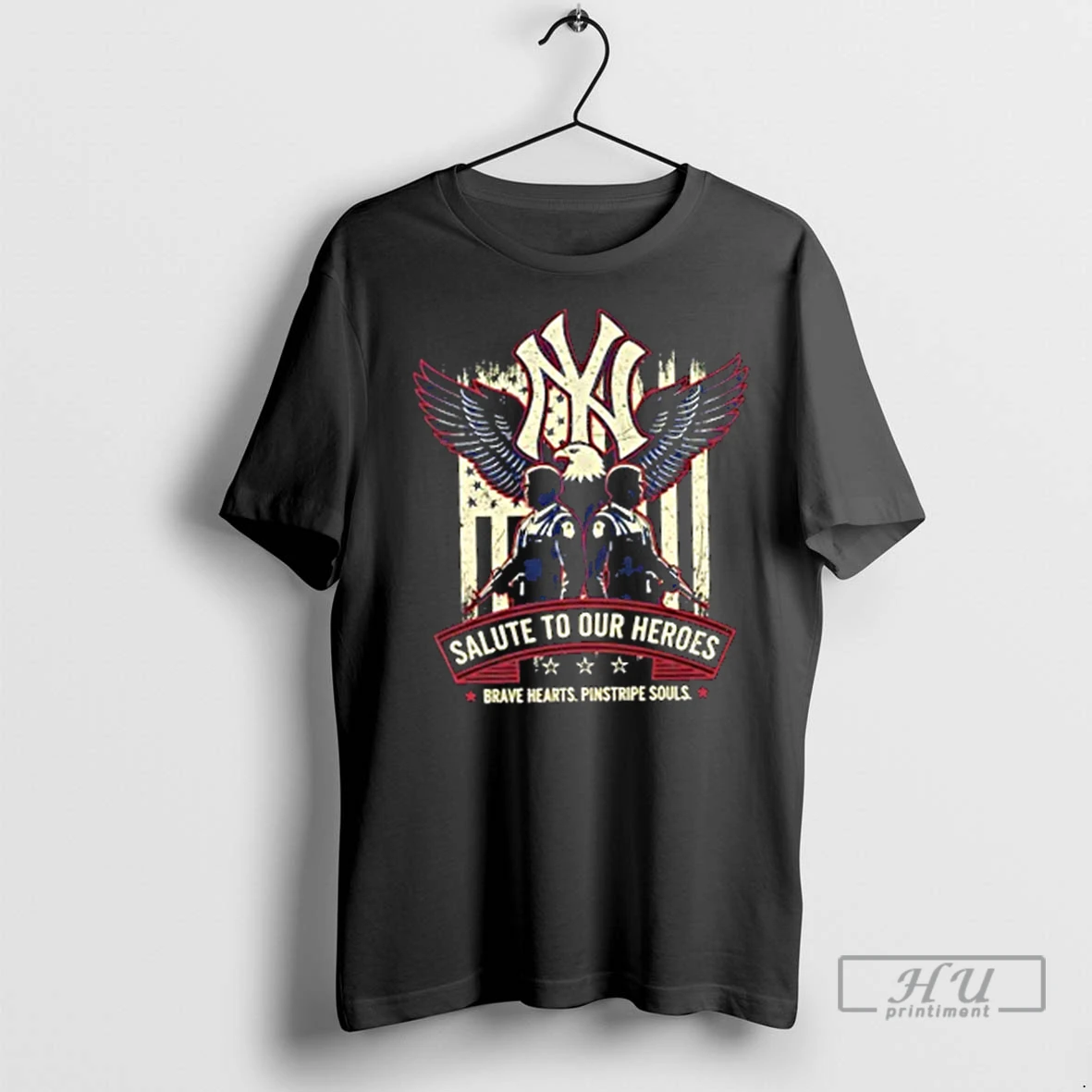 Trending New York Yankees Salute To Our Heroes Brave Hearts Pinstripe Souls T Shirts Sweatshirt