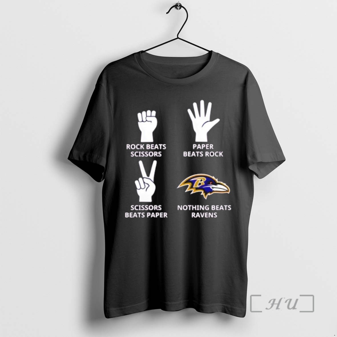 Trending Nothing Beats Baltimore Ravens Rock Beats Scissors Paper Beats Rock T Shirts Sweater Hoodie