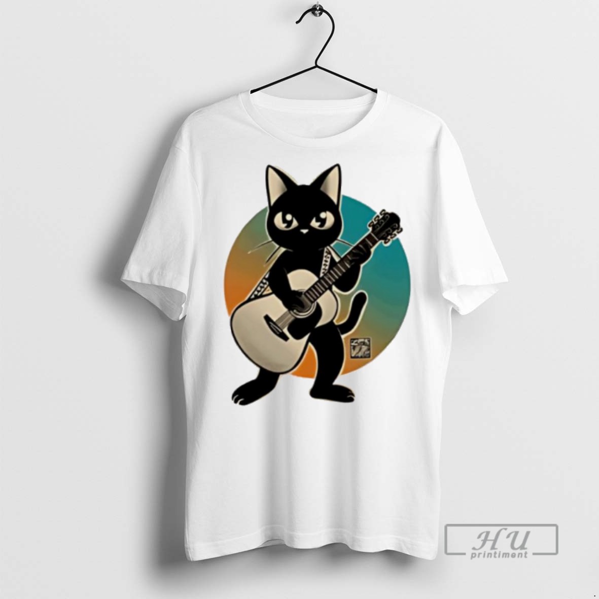 Trending Officials Acoustic Guitar Black Cat T Shirt Sweatshirt Hoodies