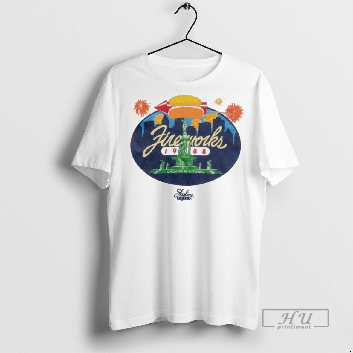 Trending Officials Fireworks 1988 Cincinnati Bicentennial On July 10 1988 Skyline Chili Logo T Shirt Sweatshirt