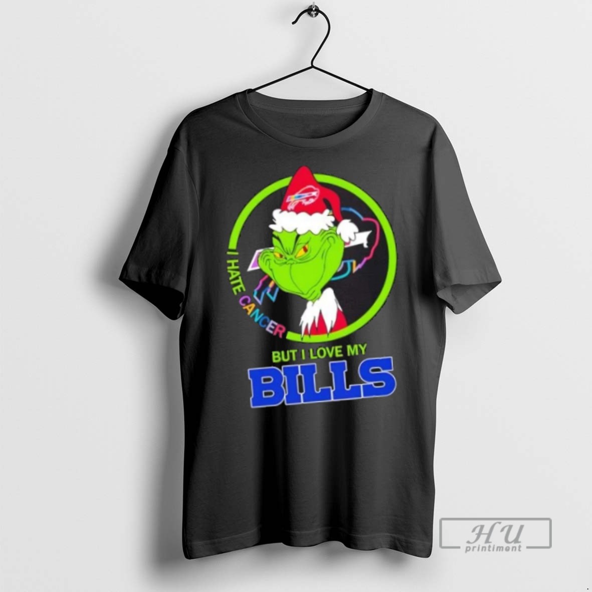 Trending Officials Grinch I Hate Cancer But I Love My Buffalo Bills Football T Shirt Sweatshirt