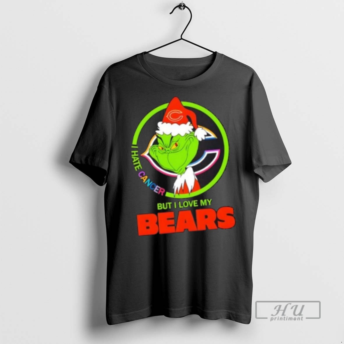 Trending Officials Grinch I Hate Cancer But I Love My Chicago Bears Football T Shirt Sweatshirt
