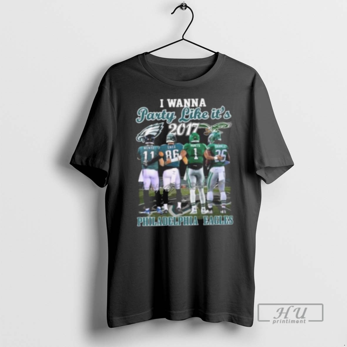 Trending Officials Philadelphia Eagles I Wanna Party Like Its 2017 Wentz Ertz Hurts And Barkley Signatures T Shirt Sweatshirt Hoodies