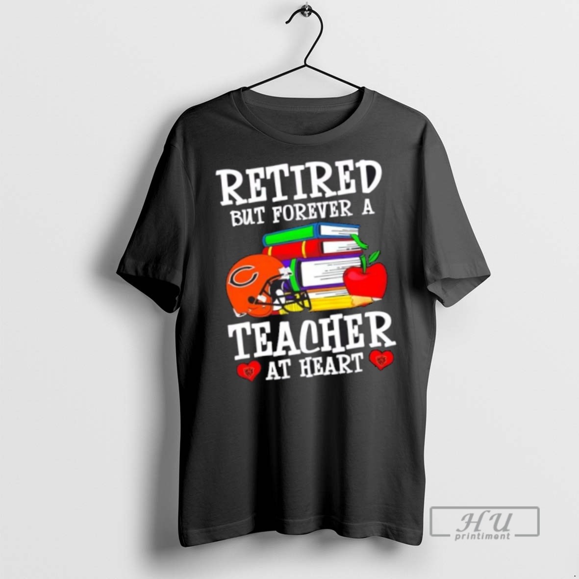 Trending Officials Retired But Forever A Teacher At Heart Chicago Bears Football T Shirt Sweatshirt