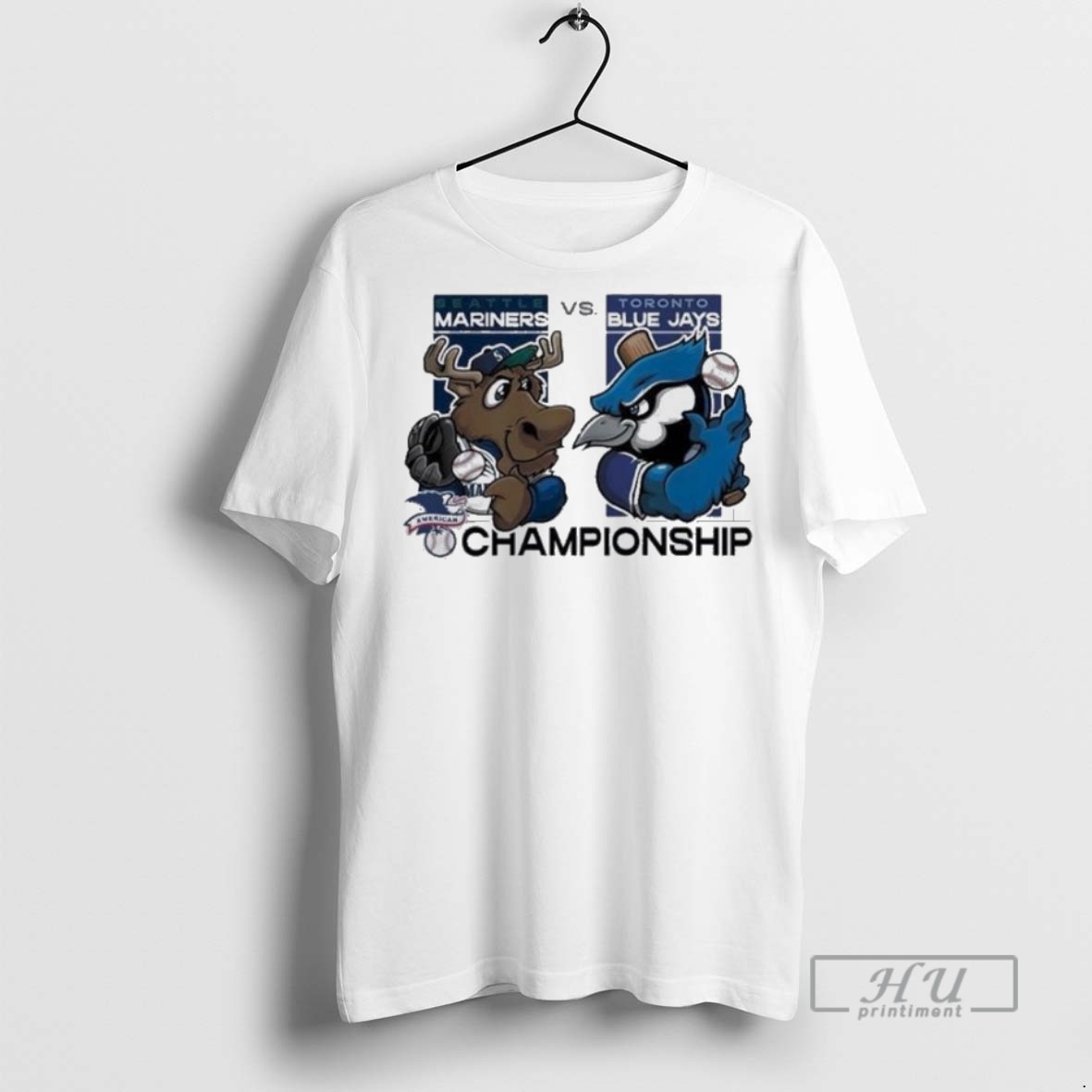 Trending Officials Seattle Mariners Vs Toronto Blue Jays 2025 Mlb League Championship Series Mascot T Shirt Sweatshirt Hoodies 1