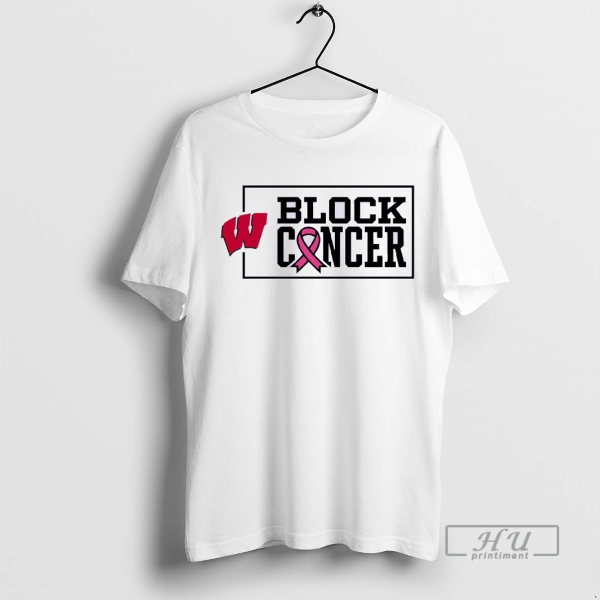 Trending Officials Wisconsin Badgers Block Cancer Pink Ribbon T Shirt Sweatshirt Hoodies 1