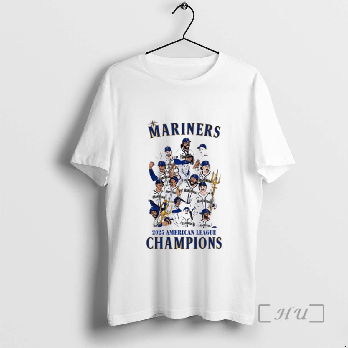 Trending Seattle Mariners 2025 American League Champions Caricature T Shirts Sweater Hoodie