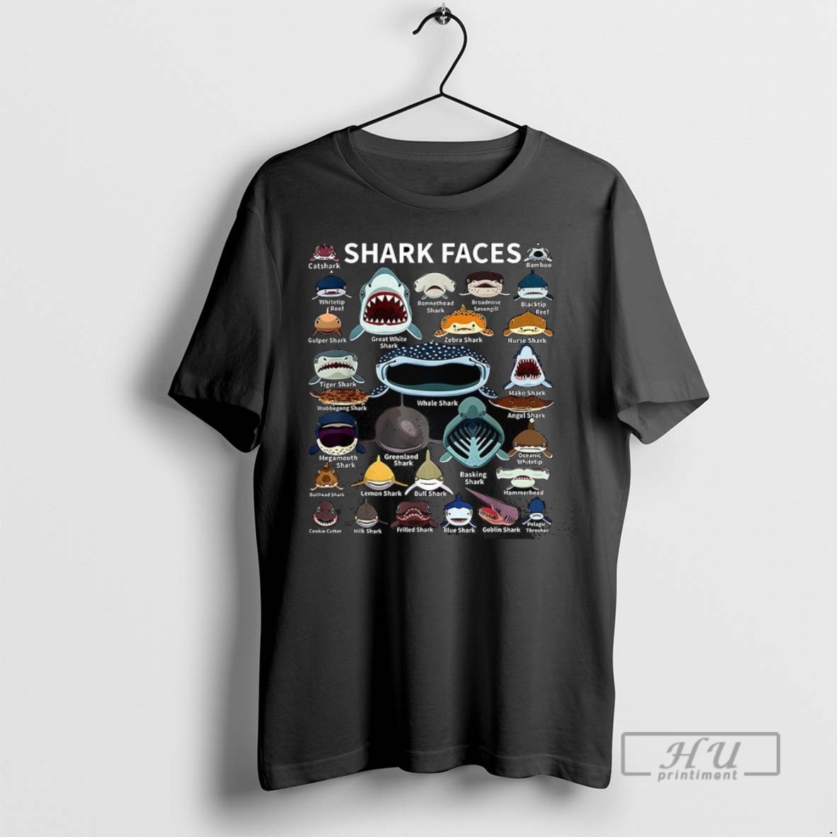 Trending Shark Faces Type Of Shark T Shirt Sweatshirt