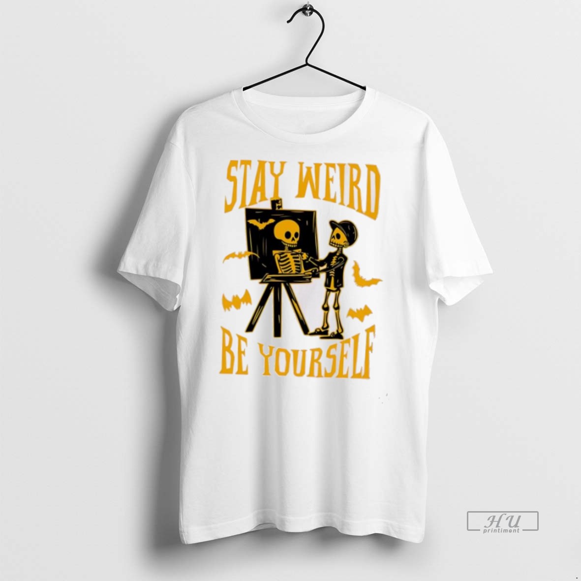 Trending Stay Weird Skeleton Be Yourself Halloween Shirt Sweater Hoodie