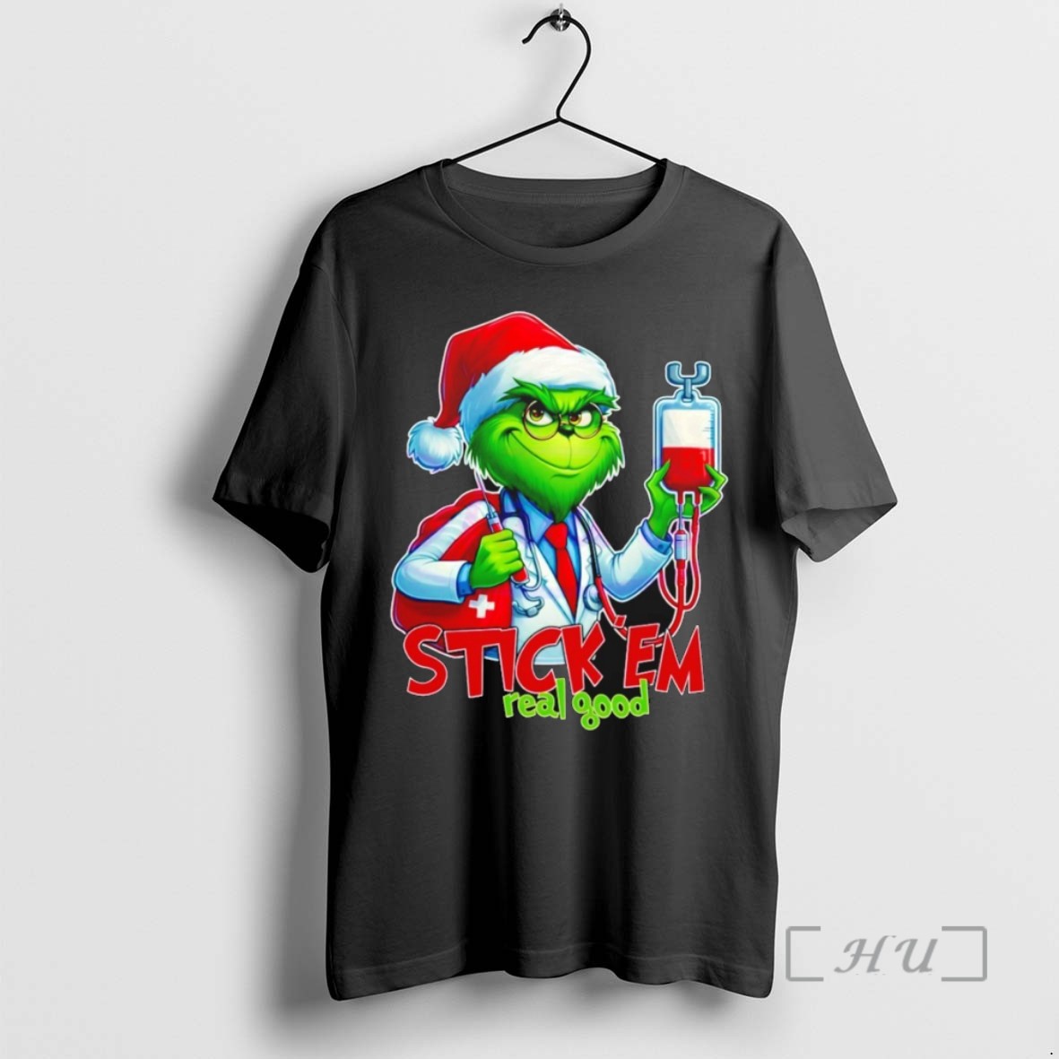 Trending Stick Em Real Good Grinch Christmas Doctor T Shirts Sweater Hoodie