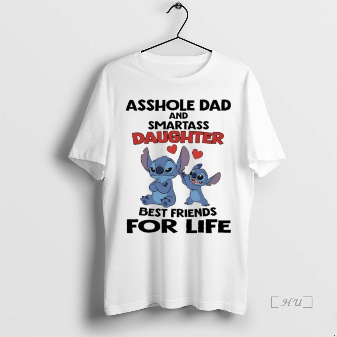 Trending Stitch Asshole Dad And Smartass Daughter Best Friends For Life T Shirt Sweater Hoodie