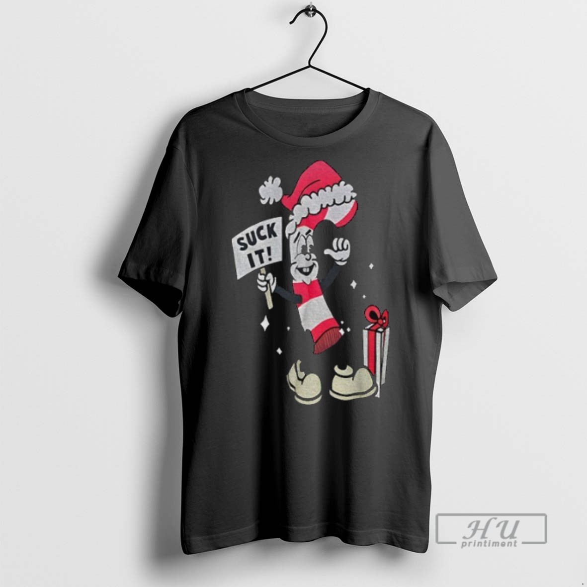 Trending Suck It Santa Hat Christmas Graphic Tee Shirts Sweatshirt Hoodies
