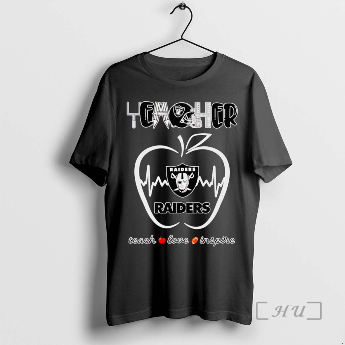Trending Teacher Teach Love Inspire Las Vegas Raiders Tee Shirt Sweater Hoodie