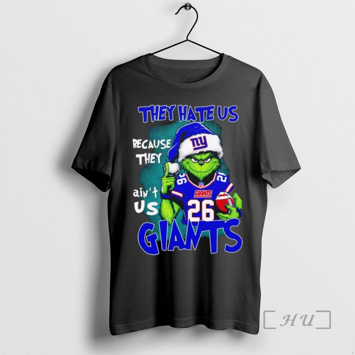 Trending The Grinch They Hate Us Because They Aint Us New York Giants T Shirts Sweater Hoodie