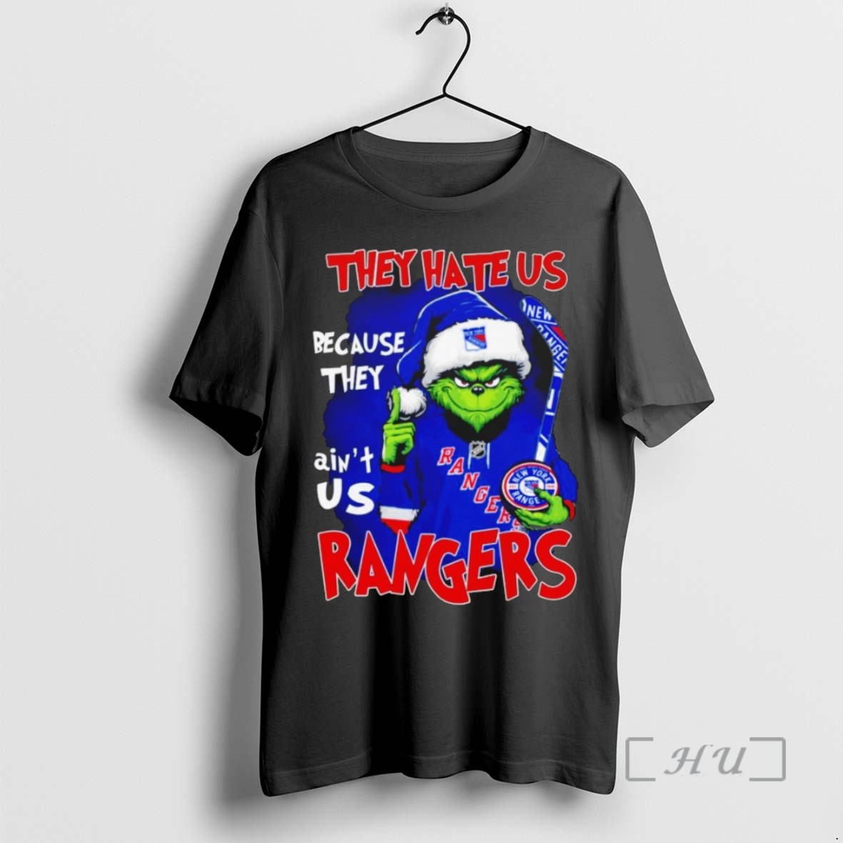 Trending The Grinch They Hate Us Because They Aint Us New York Rangers Christmas T Shirts Sweater Hoodie