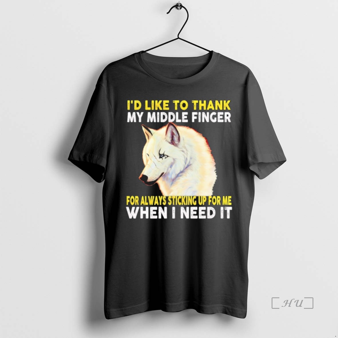 Trending Wolf Id Like To Thank My Middle Finger For Always Sticking Up For Me When I Need It T Shirt Sweater Hoodie