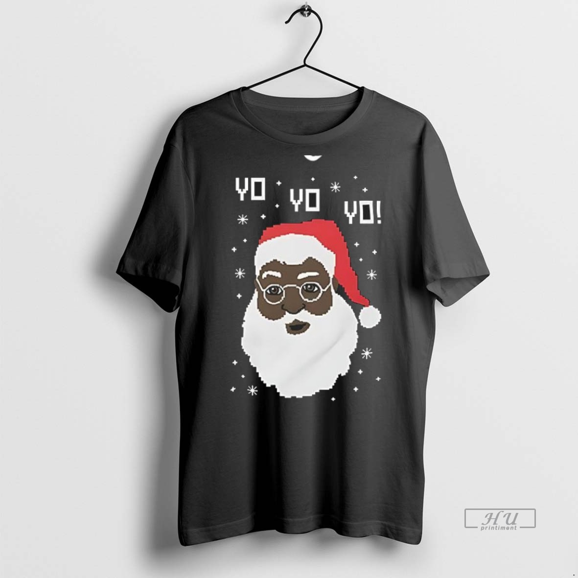 Trending Yo Yo Black Santa Christmas Shirt Sweater Hoodie