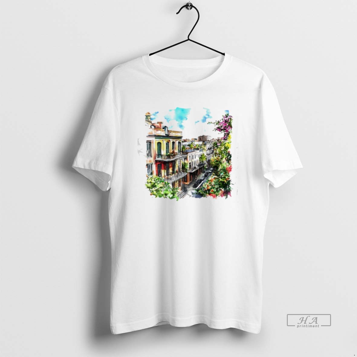 Trendy A Colorful Street View Of New Orleans Tee Shirt