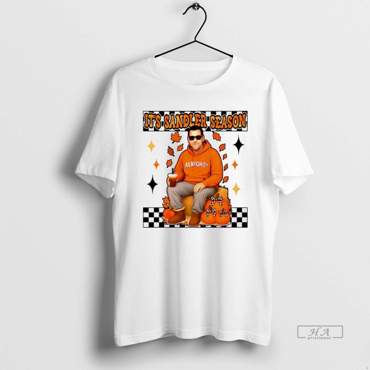 Trendy Adam Sandler Its Sandler Season Alright Fall Halloween Tee Shirt